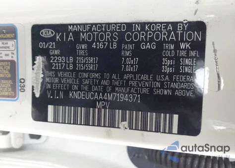 2021 Kia Seltos S z USA, uszkodzony, nr VIN KNDEUCAA4M7194371